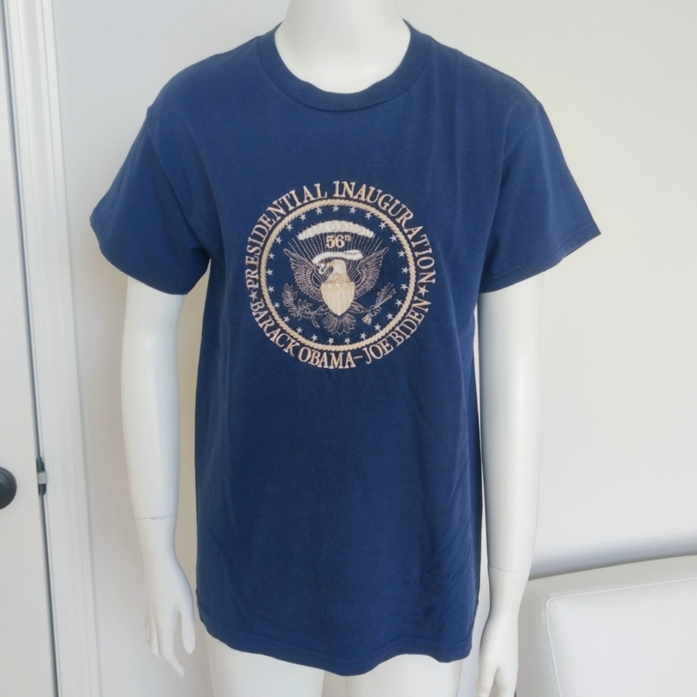 Presidential Inauguration Tee Obama Biden 56th Embroidered Eagle Seal UNISEX S